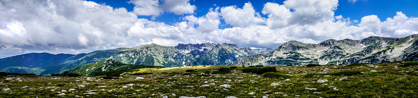 Beautiful panorama view of the Pirin Mountain in Bulgaria