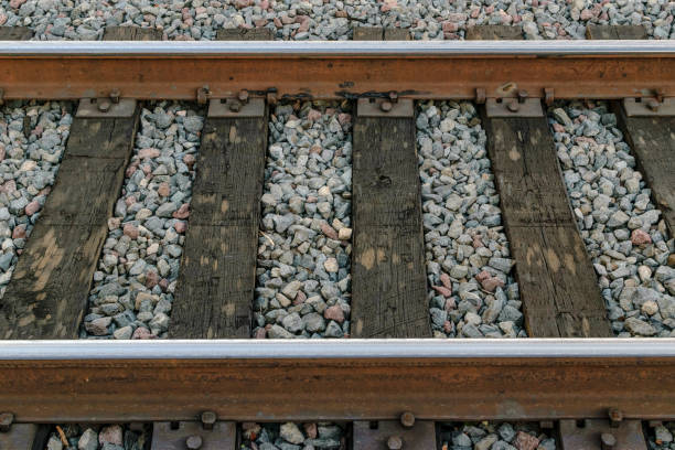 istock Close view of train track 890261136