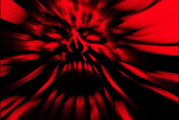 istock Terrible zombie dead head. Danger character face. 890264116