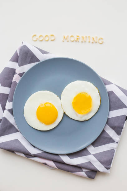 two beautiful eggs on a plate