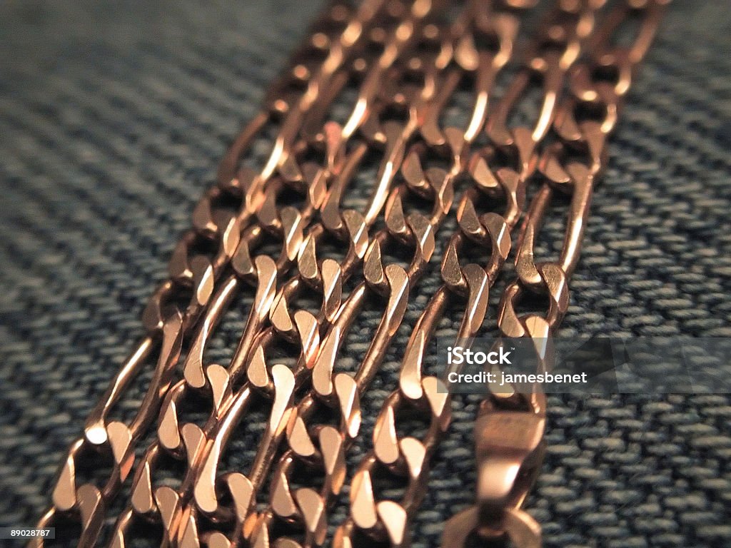 Gold Chain  Attached Stock Photo