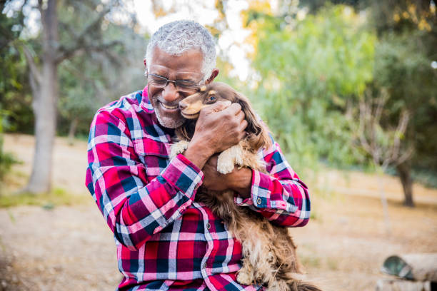 hombre y su mejor amigo - animal varón fotografías e imágenes de stock