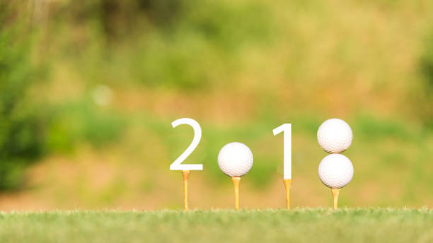 istock Happy new year 2018, Golf sport conceptual image 890288432