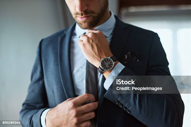 The Perfect Outfit Means A Perfect Day Stock Photo - Download Image Now - Men, Suit, Necktie