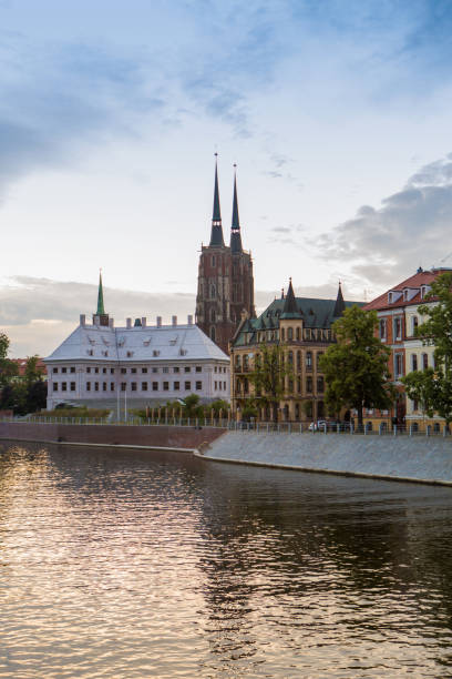 istock Wroclaw. Odra river and cathedral view. 890289366