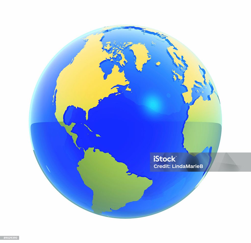 Erde Globus-isoliert - Lizenzfrei Blau Stock-Foto