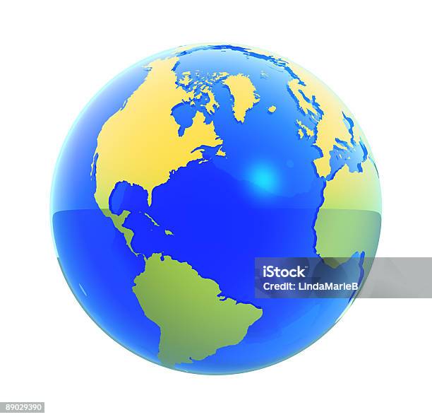 Globo De Tierra Aislada Foto de stock y más banco de imágenes de Aislado - Aislado, Azul, Cartografía