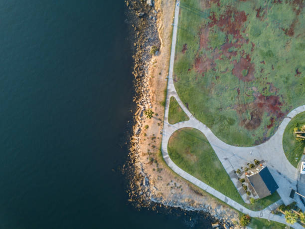 istock Drone view on Long Beach, USA 890342238