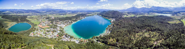 istock Drone view on the Klopeiner See area, Austria 890349446
