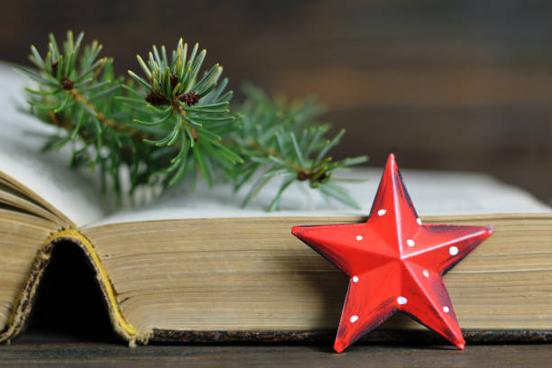Christmas card with Christmas star ornament