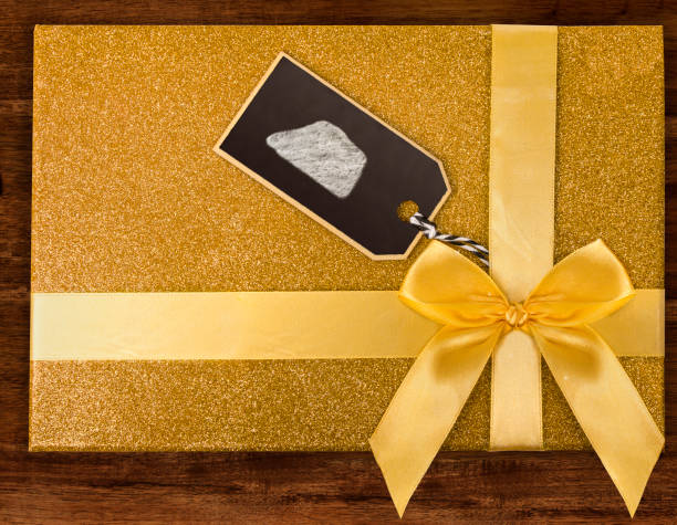 istock A gift box with Jarvis Island drawn on a label with chalk.(series) 890366230