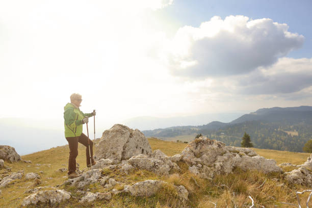 istock man on top of the mountain pointing at something 890369178