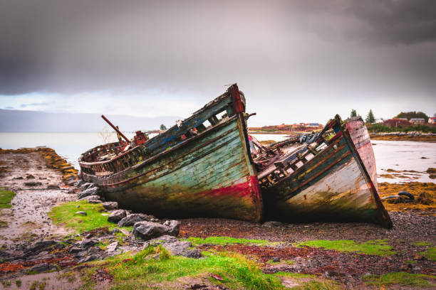 istock Abandoned fishing boats 890386176