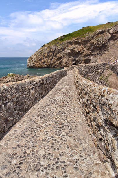 istock The footpath which is laid out by stones on the seashore 890407608