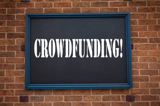 istock Conceptual hand writing text caption inspiration showing announcement Crowdfunding. Business concept for  Business Fundraising Project Funding written on frame old brick background with copy space 890420180