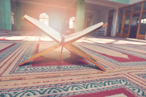 istock Quran in the mosque - open for prayers 890420348