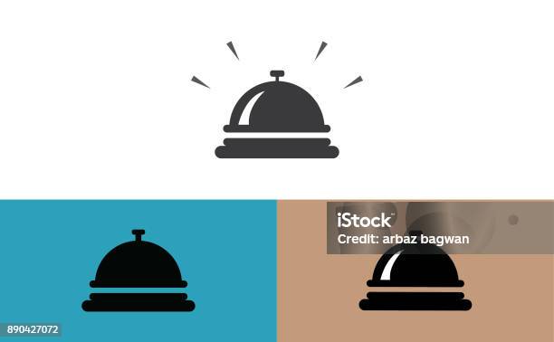 Bell Stock Illustration - Download Image Now - Icon Symbol, Concierge, Service Bell