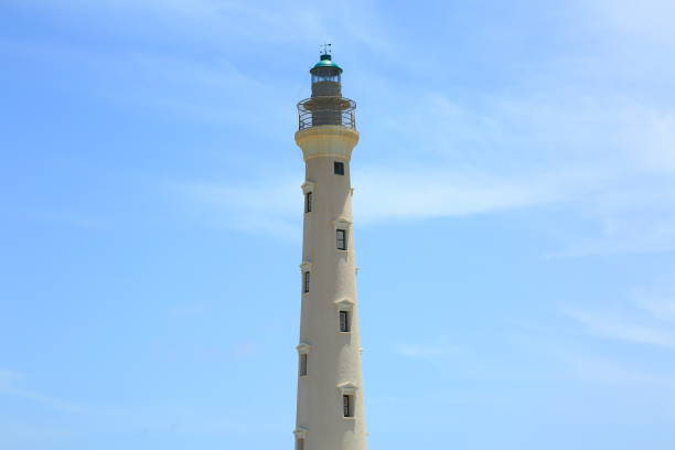 istock California Lighthouse on blue sky background isolated, Aruba coastline 890429706