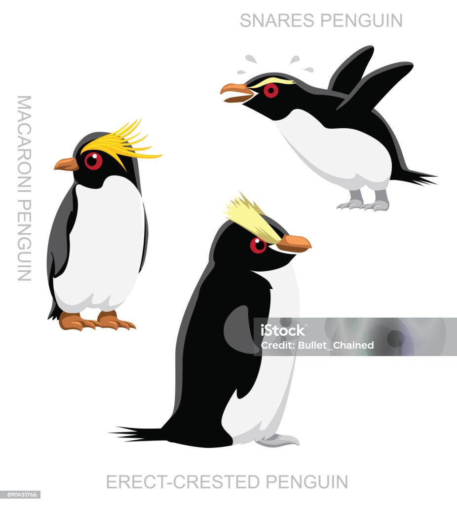 Bird Snares Penguin Set Phim Hoạt Hình Vector Minh Họa Hình minh ...