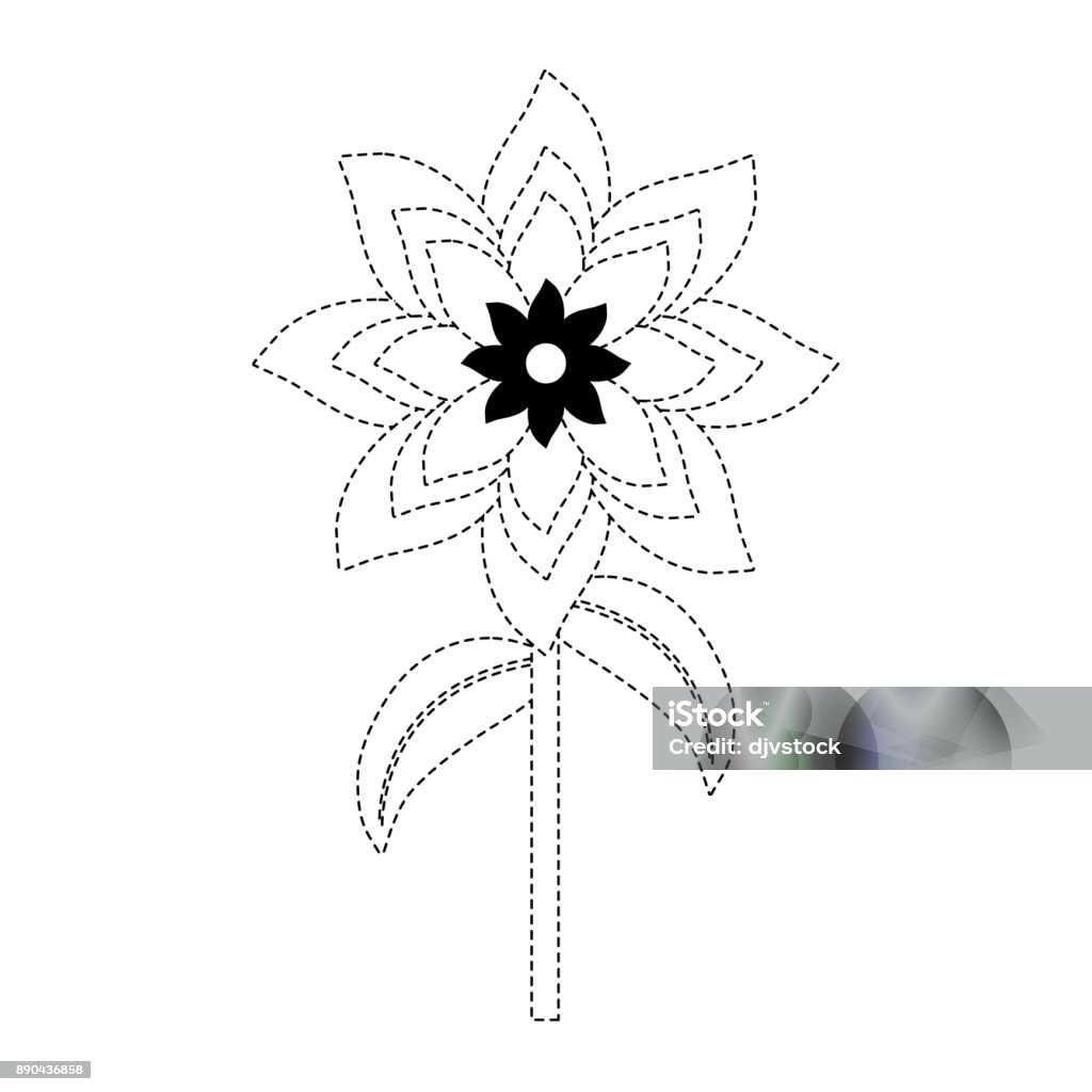 Flower Stem Vector Illustratio Stock Illustration - Download Image Now ...