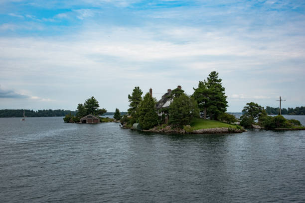 Single cottage on a rocky outcrop