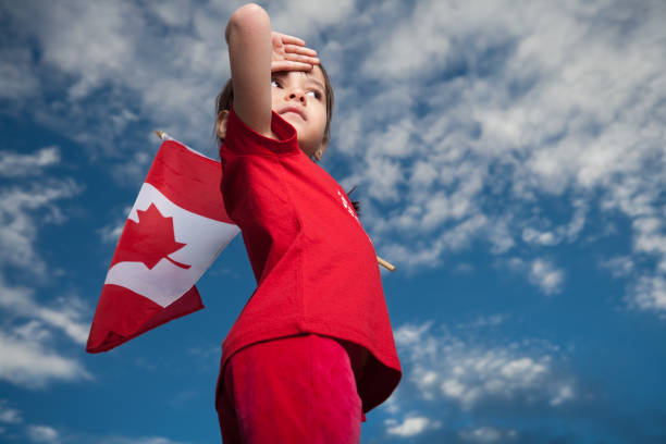 istock Girl celebrating Canada Day 890446214