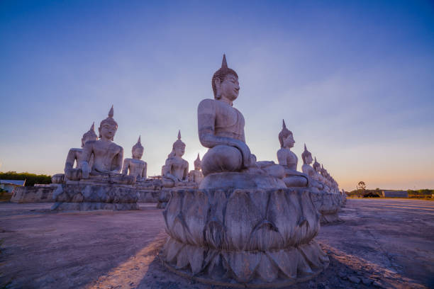istock many Buddha statues in the lreligious activities 890456216
