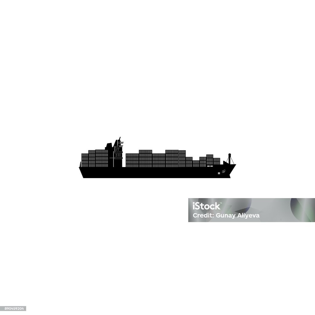 container ship icon. Water transport elements. Premium quality graphic design icon. Simple icon for websites, web design, mobile app, info graphics container ship icon. Water transport elements. Premium quality graphic design icon. Simple icon for websites, web design, mobile app, info graphics on white background Business stock vector