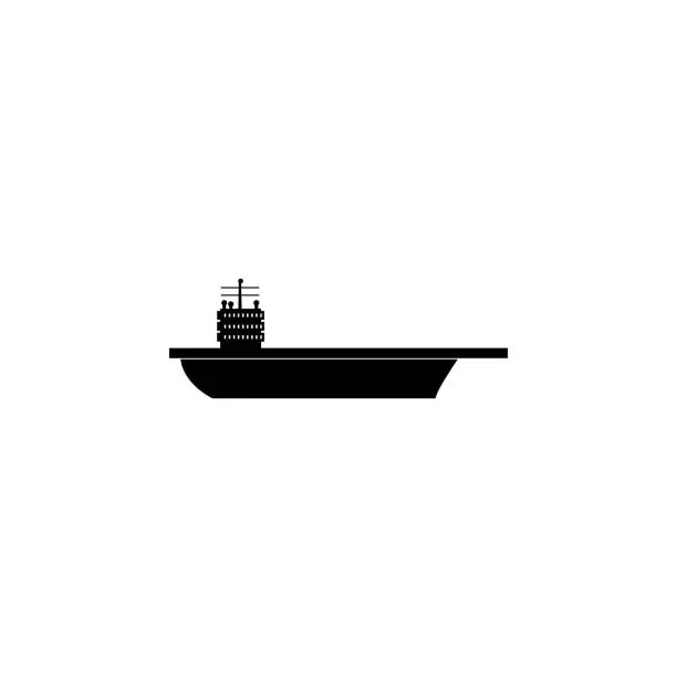 Vector illustration of aircraft carrier icon. Water transport elements. Premium quality graphic design icon. Simple icon for websites, web design, mobile app, info graphics