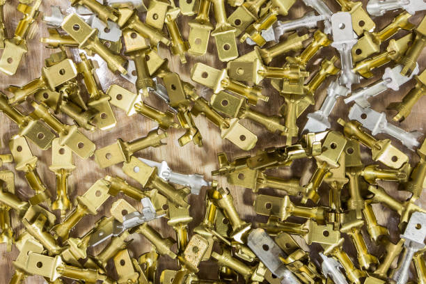 istock Crimp terminal, or connectors, or female disconnect terminal in the box 890464536