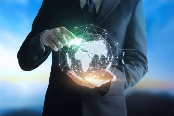 istock Hands businessman touching Technologies connecting the world. 890491874