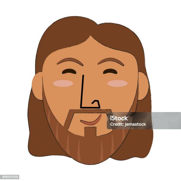 Jesus Face Cartoon Stock Illustration - Download Image Now - Adult, Adults  Only, Art - iStock