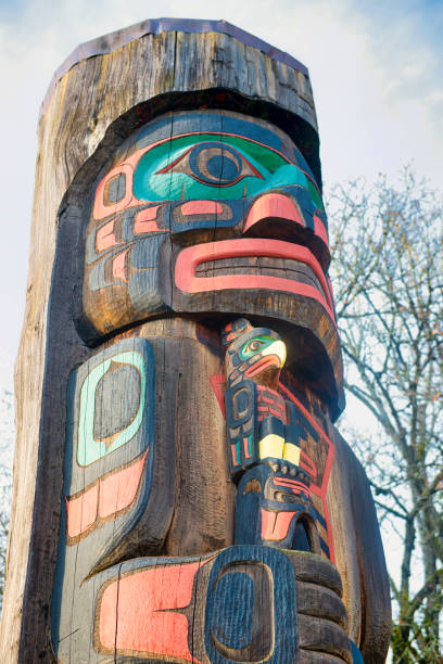 istock Ancient colorful Totem Pole in Duncan, British Columbia, Canada. 890514476