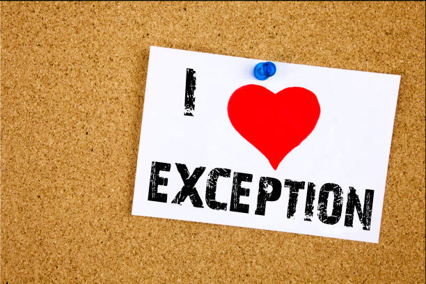 istock Hand writing text caption inspiration showing I Love Exception concept meaning Exceptional Exception Management,  Loving written on sticky note, reminder isolated background with copy space 890561538