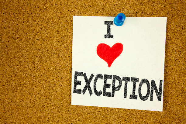 istock Hand writing text caption inspiration showing I Love Exception concept meaning Exceptional Exception Management,  Loving written on sticky note, reminder isolated background with copy space 890561566