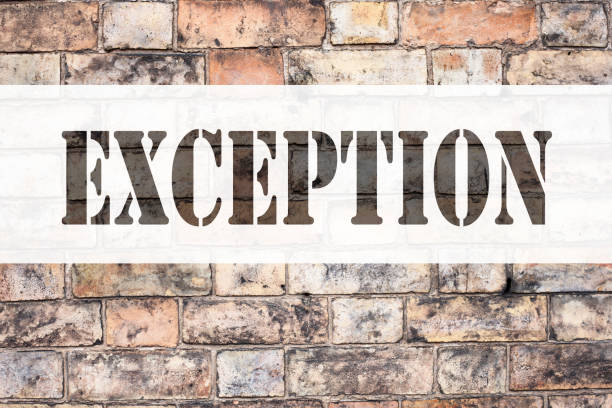 istock Conceptual announcement text caption inspiration showing Exception. Business concept for Exceptional Exception Management,  written on old brick background with copy space 890561648