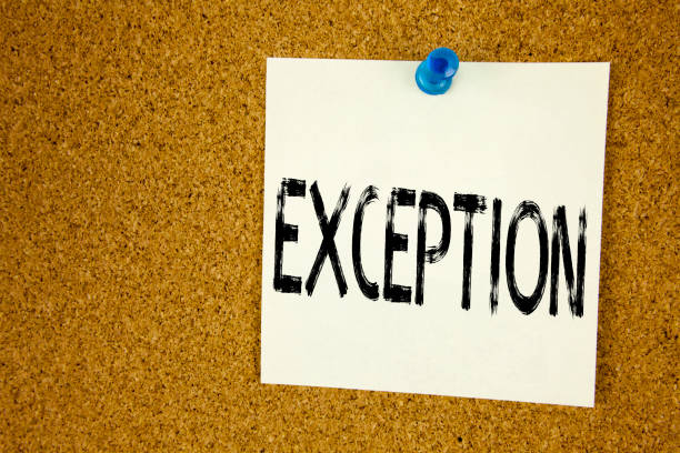 istock Conceptual hand writing text caption inspiration showing Exception. Business concept for  Exceptional Exception Management,  written on sticky note, reminder cork background with copy space 890561652