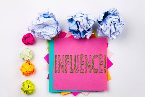 istock Writing text showing Influence written on sticky note in office with screw paper balls. Business concept for Business Analysis and Strategy on the white isolated background. 890583548