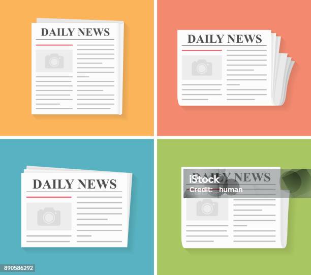 Newspapers Stock Illustration - Download Image Now - Newspaper, The Media, Magazine - Publication