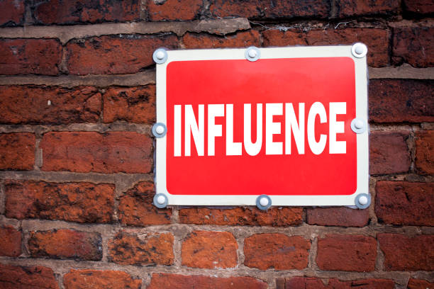 istock Hand writing text caption inspiration showing Influence concept meaning Business Analysis and Strategy written on old announcement road sign with background and copy space 890586618