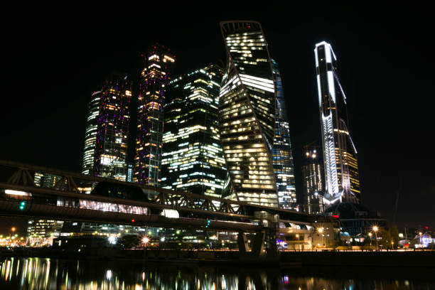 istock view of the complex Moscow city at night 890597846