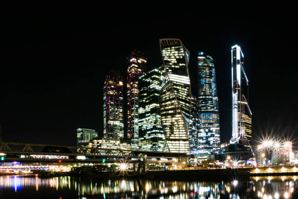 istock view of the complex Moscow city at night 890597866
