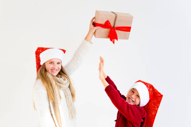 Kids celebrating christmas