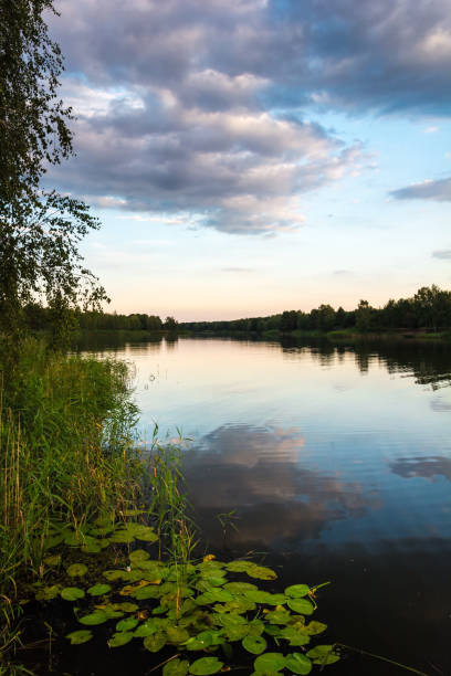Wonderful evening on the northern lake