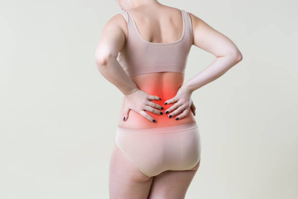 istock Back pain, kidney inflammation, ache in woman's body 890622288
