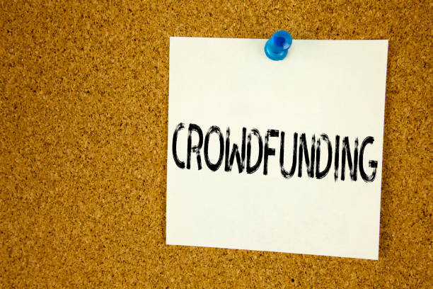 istock Conceptual hand writing text caption inspiration showing Crowdfunding. Business concept for  Business Fundraising Project Funding written on sticky note, reminder cork background with copy space 890632604