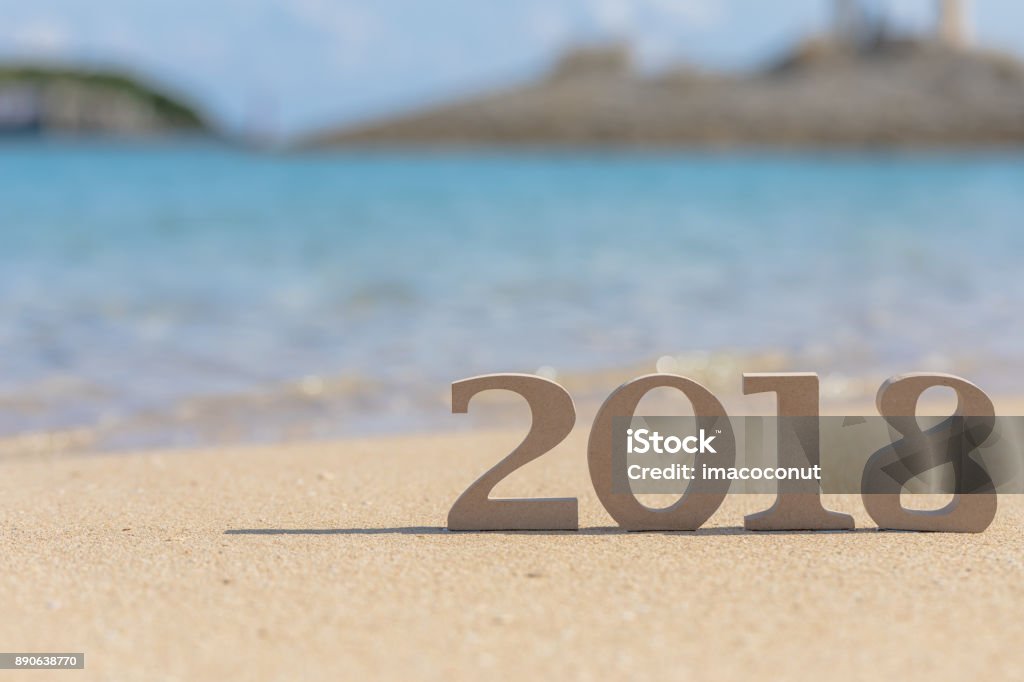 2018 Background material New Year's card material 2018 Stock Photo