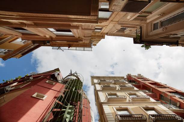 istock Old Historic building at lower angle view, beyoglu, İstanbul 890641256