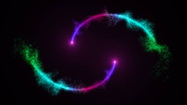 istock Opening intro Flash light, Lens flare, rotation Particles 890641964
