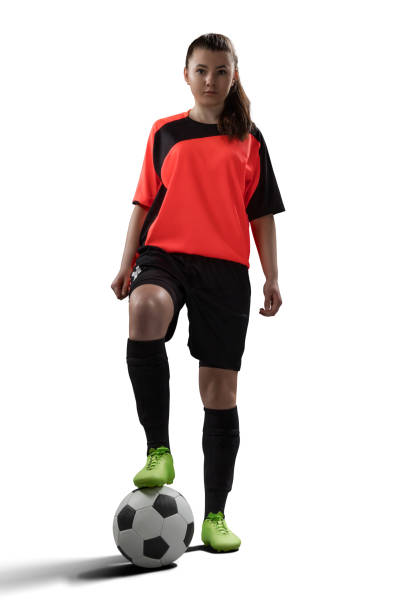 istock female soccer player isolated on white 890650530
